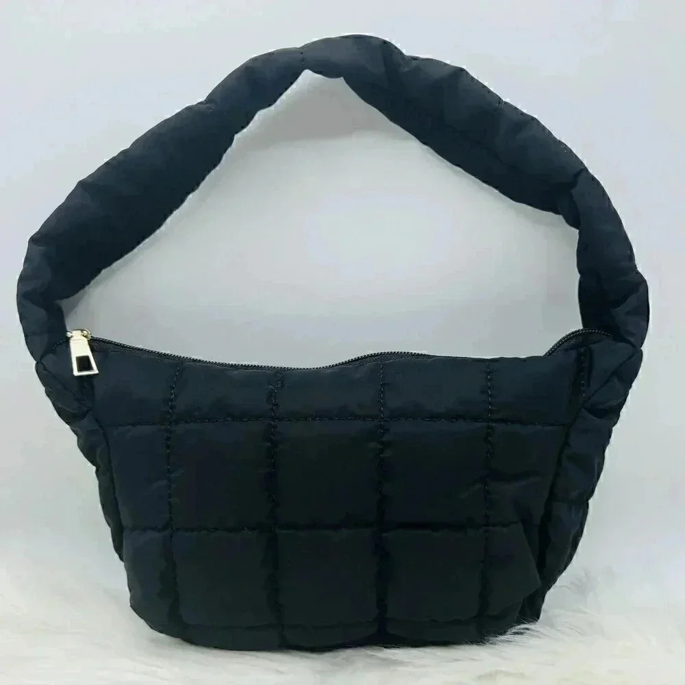 Elegant Black Quilted Shoulder Bag